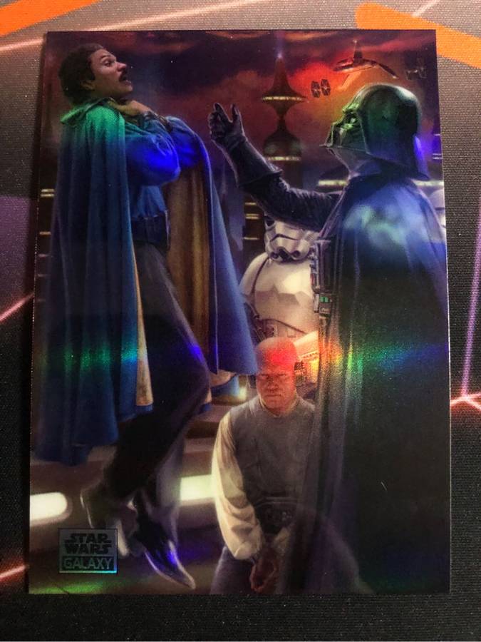 Darth Vader RARE REFRACTOR Topps Star Wars Galaxy trading card