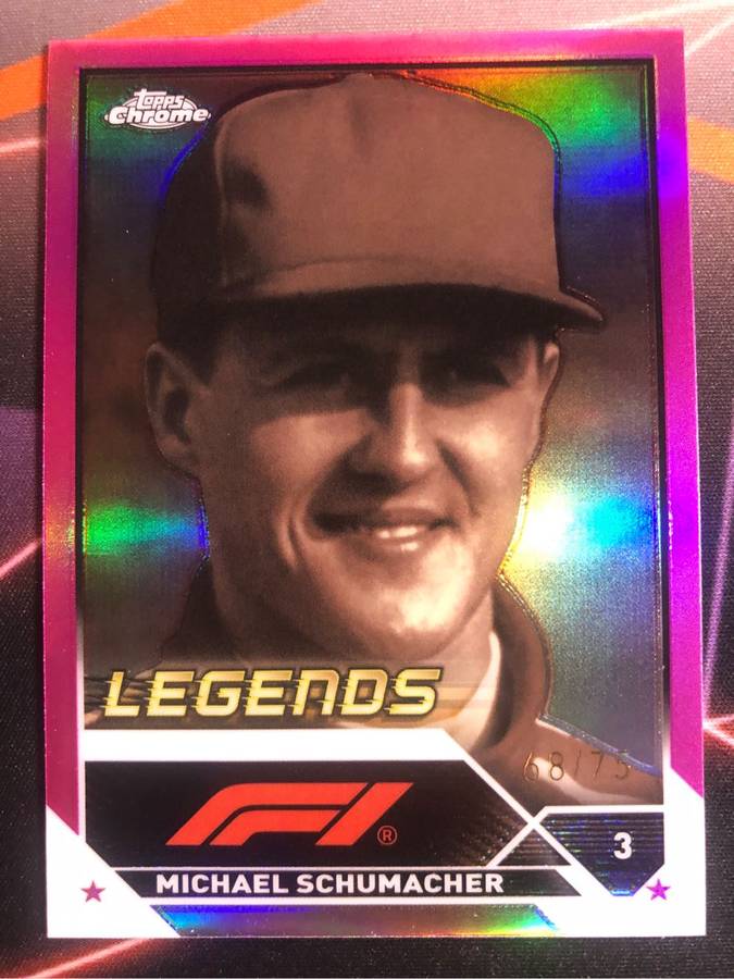 Michael Schumacher LEGENDS Numbered out of 75 Topps Chrome 2023 F1 trading card