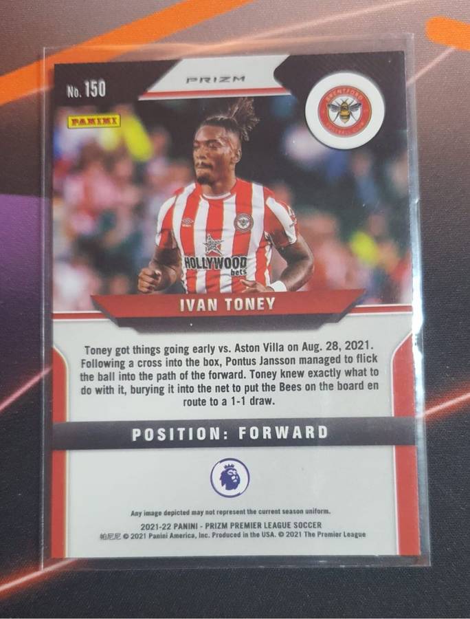 Ivan Toney ROOKIE prizm PINK cracked ice 2021-22