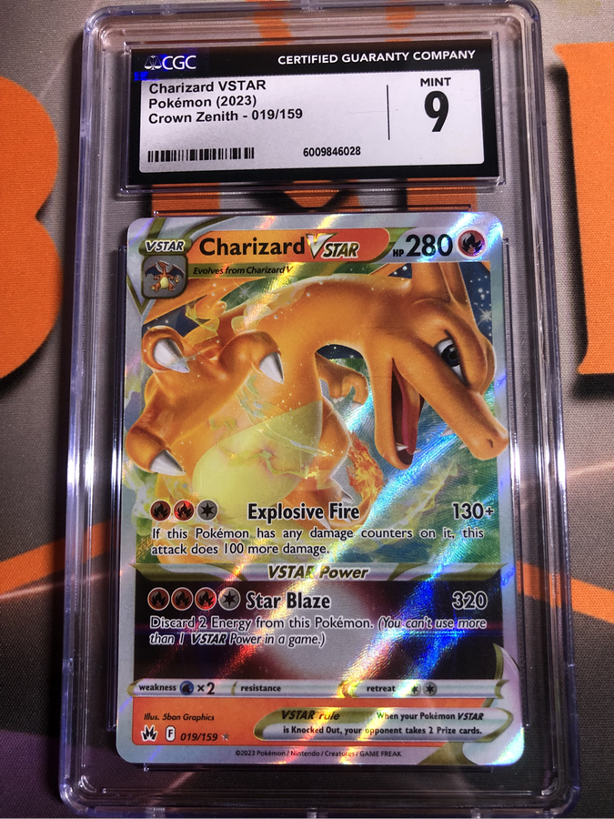 Charizard Vstar Graded CGC Mint 9 Pokemon trading card 