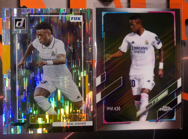 Vinicius jr. Topps Chrome Steve Aoki 2021 LTD edition and Vinicius jr. Donruss 2022-2023