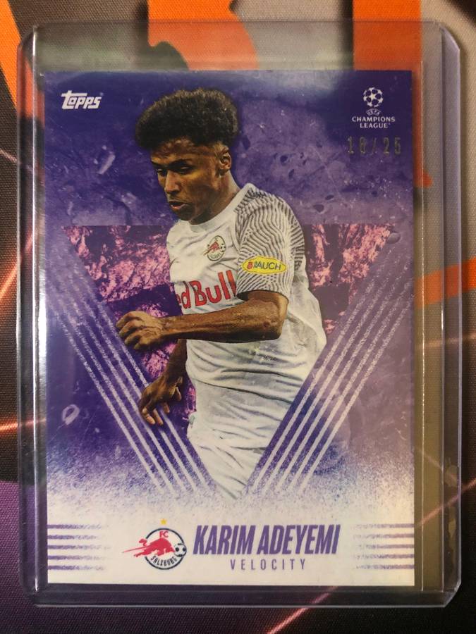 Karim Adeyemi Numbered OUT OF 25 ( 2021 UEFA CHAMPIONS LEAGUE SOCCER TRADING CARD