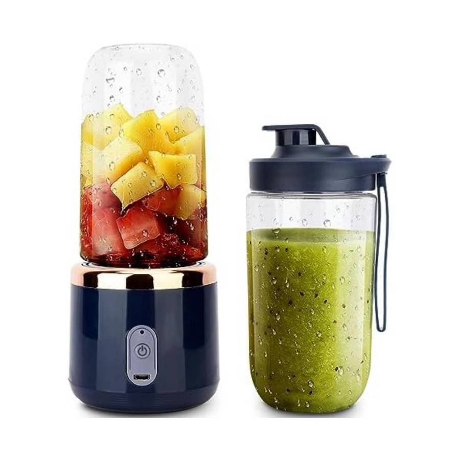 6-Blade 2-in-1 Blender & Juicer | 2 Cups & Lid | Portable USB Rechargeable