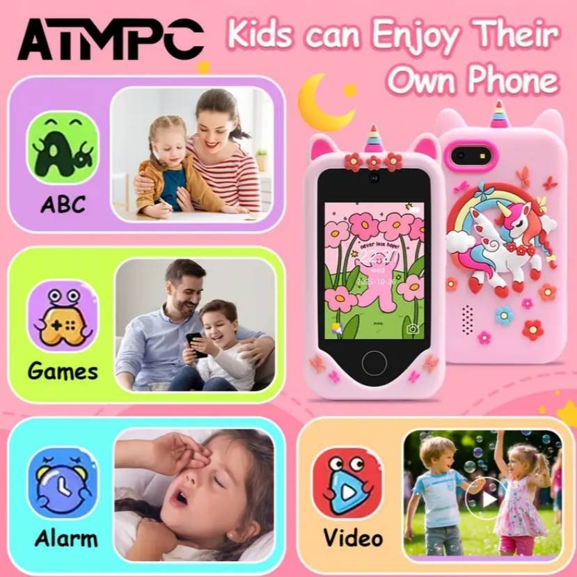 Dual Camera Educational Smart Touchscreen Device + 32GB Fun & Safe Mobile Learning for Kids - Pink