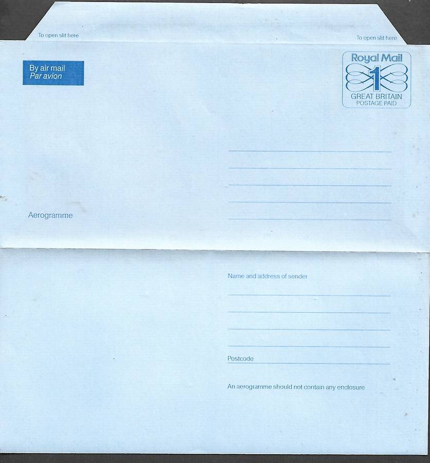 Great Britain EIIR, First Class Aerogramme, unused, post fresh