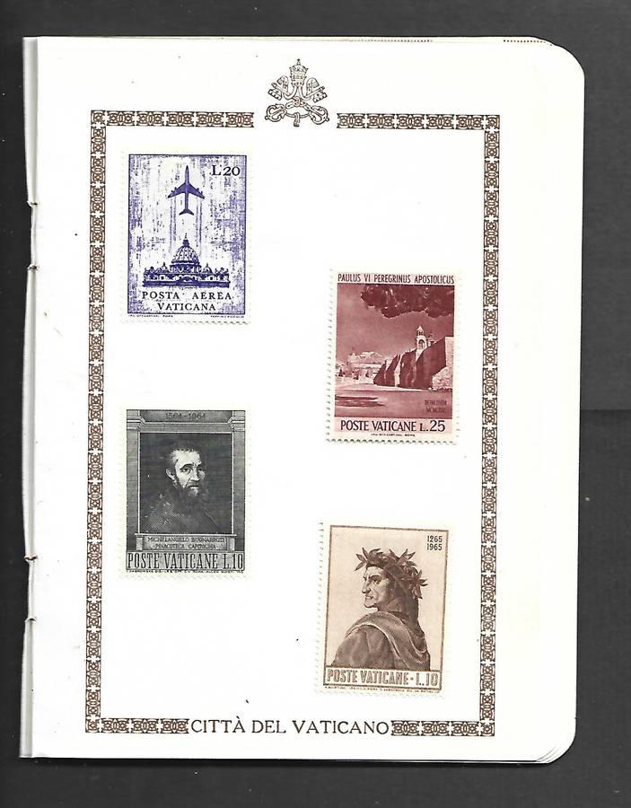 Raccolta di Francobolli, Vaticano, 1960s, 24 MH* stamps in souvenir booklet