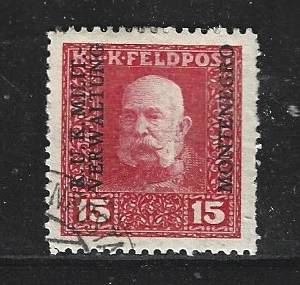Austria, KUK FELDPOST, Montenegro, 1917, 15 h, used