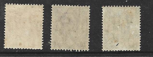 Burma, GVIR, 1938, 1p, 3p, 6p MH *