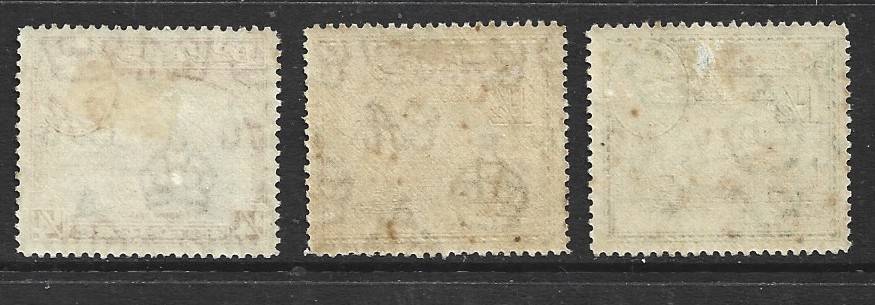 Cyprus   GV1R, 1938 -51, 1/4p, 1 1/2p violet, 1 1/2p green, MH *
