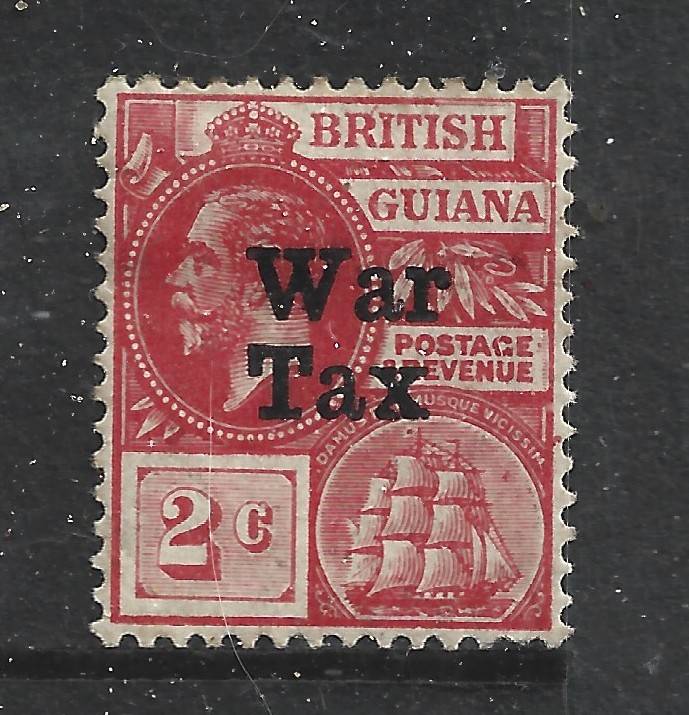 British Guiana GVR 1918 2c War Tax, 1922, 2c, 6c, 4c new colours, MH *