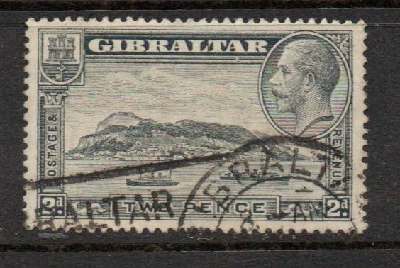 Gibraltar, GVR, 1931, 2d, grey, perf 13.5 x 14, used