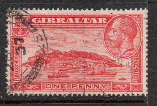 Gibraltar, GVR, 1931, 1d, red. perf 13.5 x 14, used