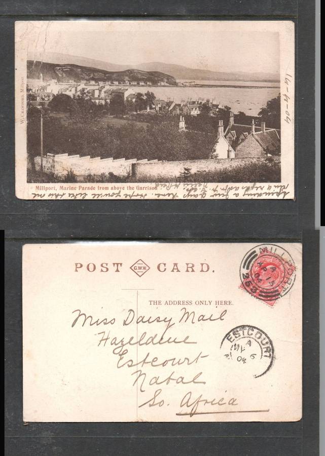 Scotland Millport, used 1d MILLPORT AP 15 04 > ESTCOURT NATAL S.Afriica