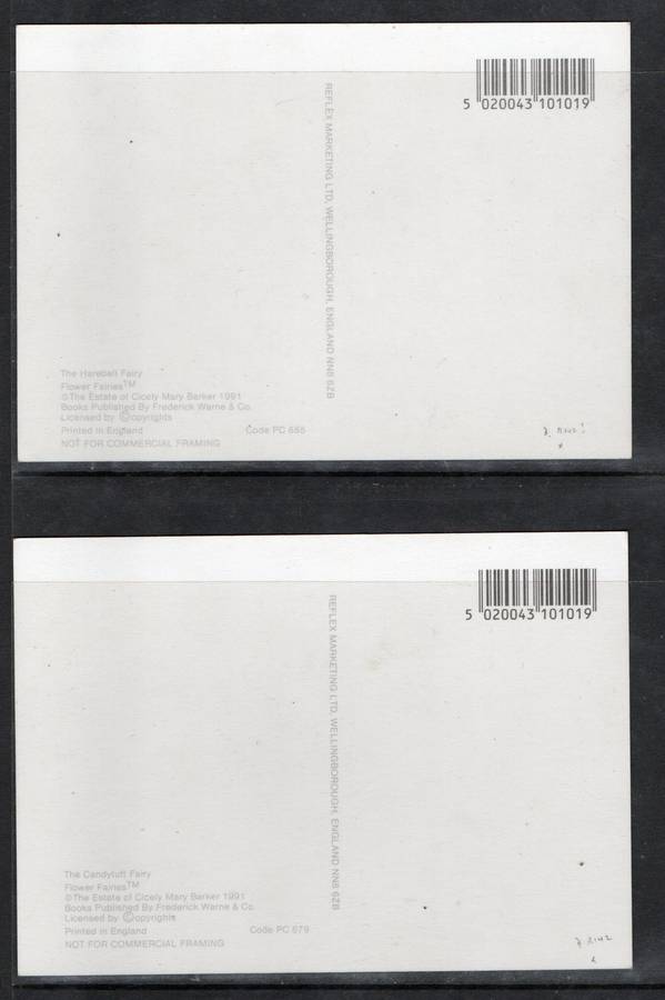 The Harebell Fairy, The Candytuft Fairy, modern postcards