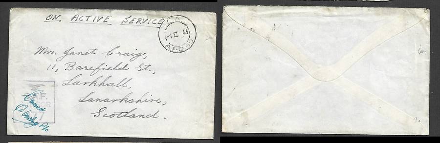 East Africa Army Post Office 69 (Nairobi) E.A. A.P.O. 69 1 II 43 > Scotland, R.A.F. CENSOR 977