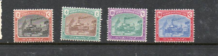Sudan, 1901 Postage Due 2 Mills - 20 Mills, steamboat, MH *