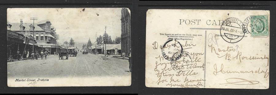 South Africa, Main Street Pretoria, 1905, PORT ELIZABETH , TRANSVAAL TPO, HUMANSDORP > Johannesburg