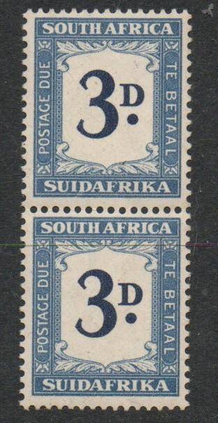 South Africa  1948, 3D postage due, (SUIDAFRIKA) vert pair, MNH **