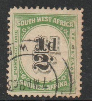 South West Africa 1931, 1/2 d postage due, c.d.s. used