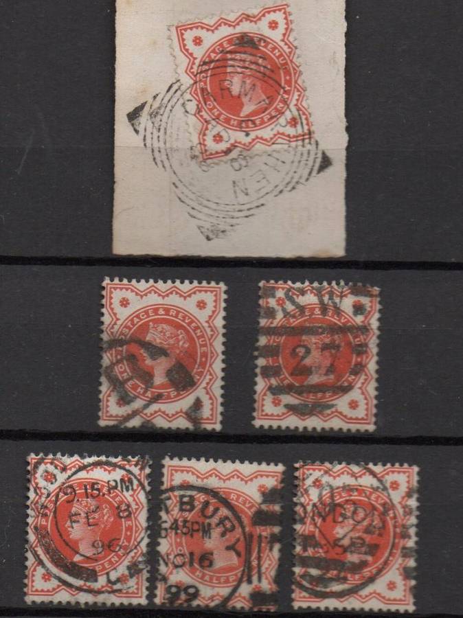 Great Britain, VRI, 1887, Jubilee Issue, 1/2d vermillion or orange-vermillion, good used