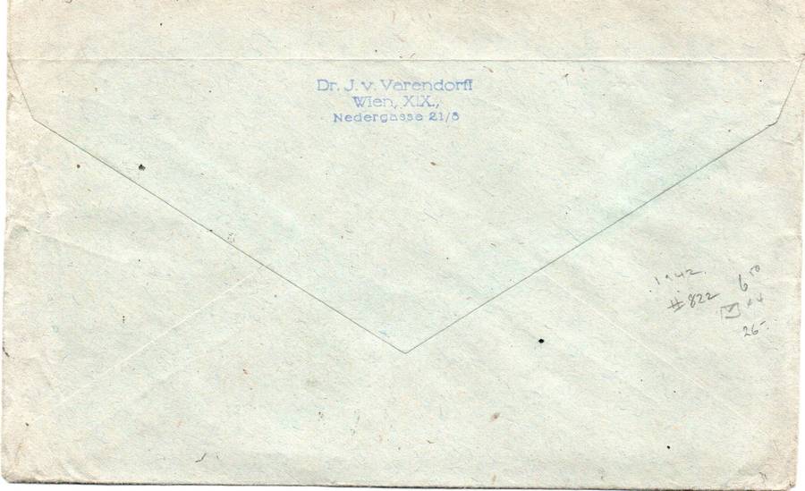 Austria / Germany, 12pf + 38pf, cover, WIEN 17.3.44 cds, . SALTZBURG ( re-directed)