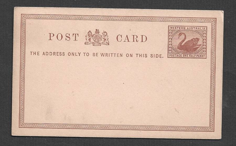 Australia Western Australia VRI, 1/2d postal card unused