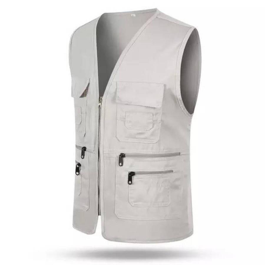 Safari jacket / Fishing vest / Men Outdoor Vest Multi-Pockets