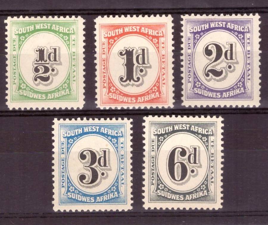 1931 SWA Postage Due [ NAMIBIA ]   SACC #46-50 MH.
