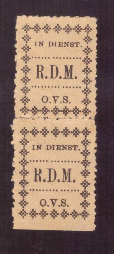 Orenge Free State  1899 Police Frank Stamps. SACC#3  Row 2/ 3 and 4. spliting perf.