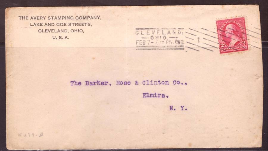 USA 1899 Cover from Clevaland to Elmira NY.