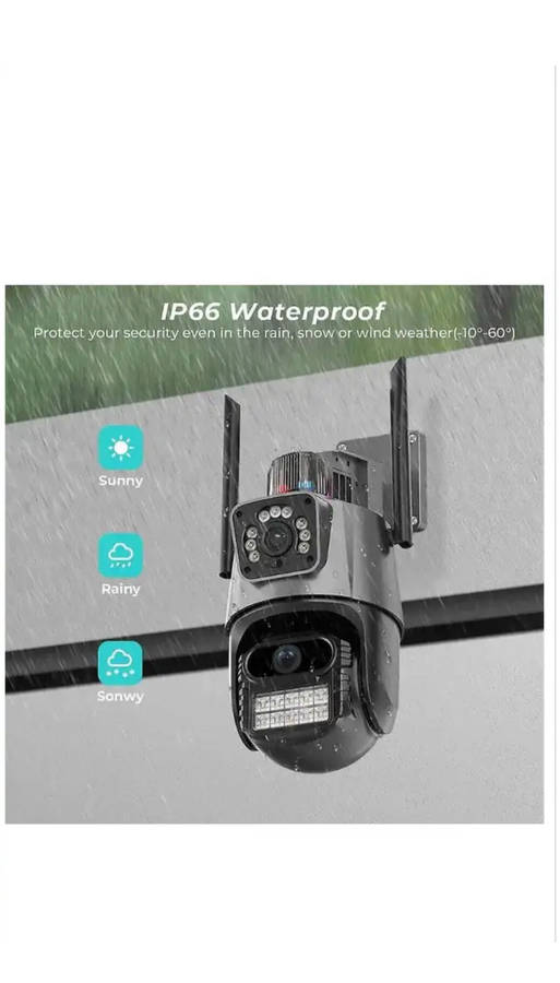 Smart Wireless Wifi Cctv Camera Dual Lens Indoor & Outdoor Security Camera
