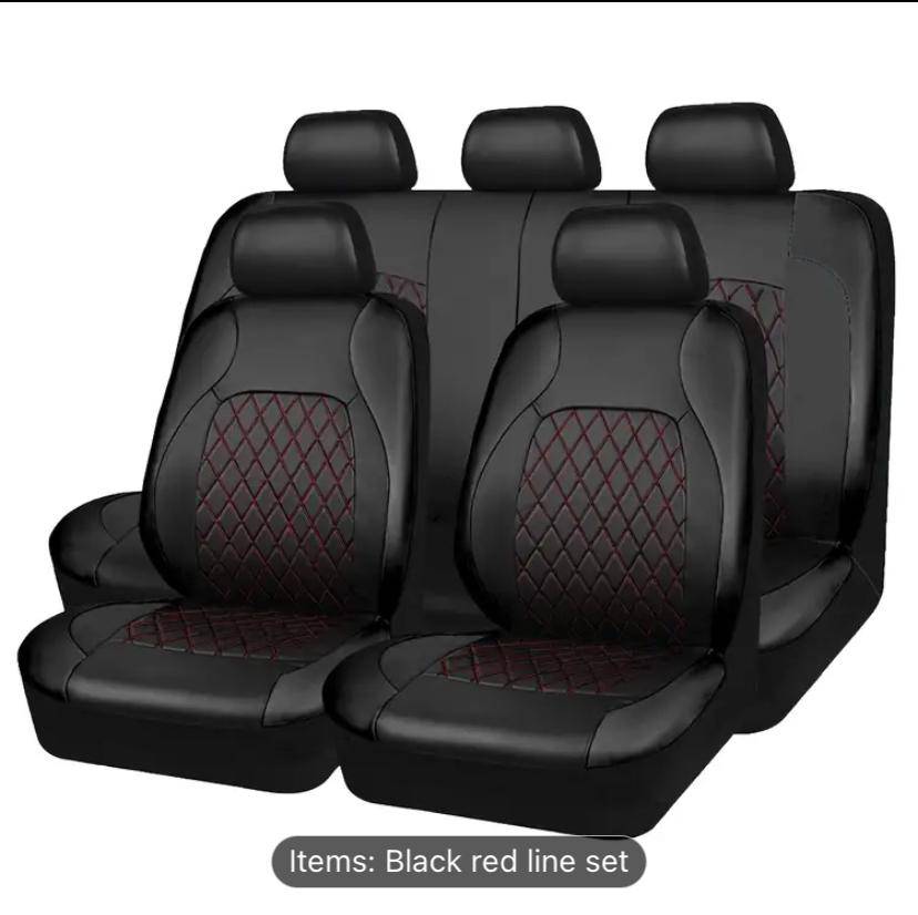 Full set Car Seat Covers Quilted PU Leather.