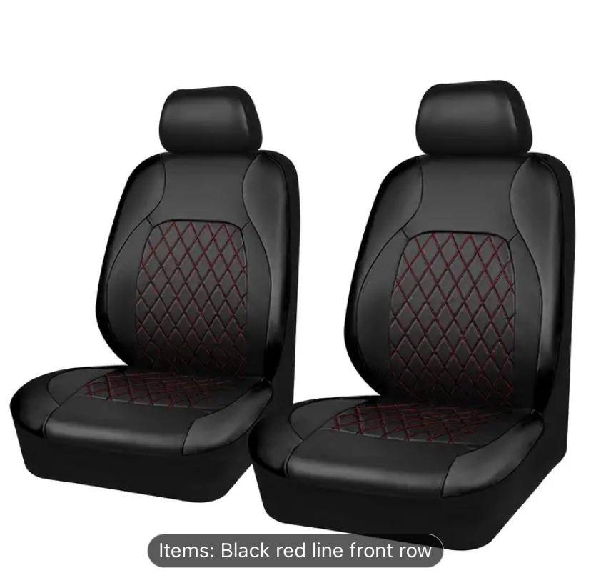 Full set Car Seat Covers Quilted PU Leather.