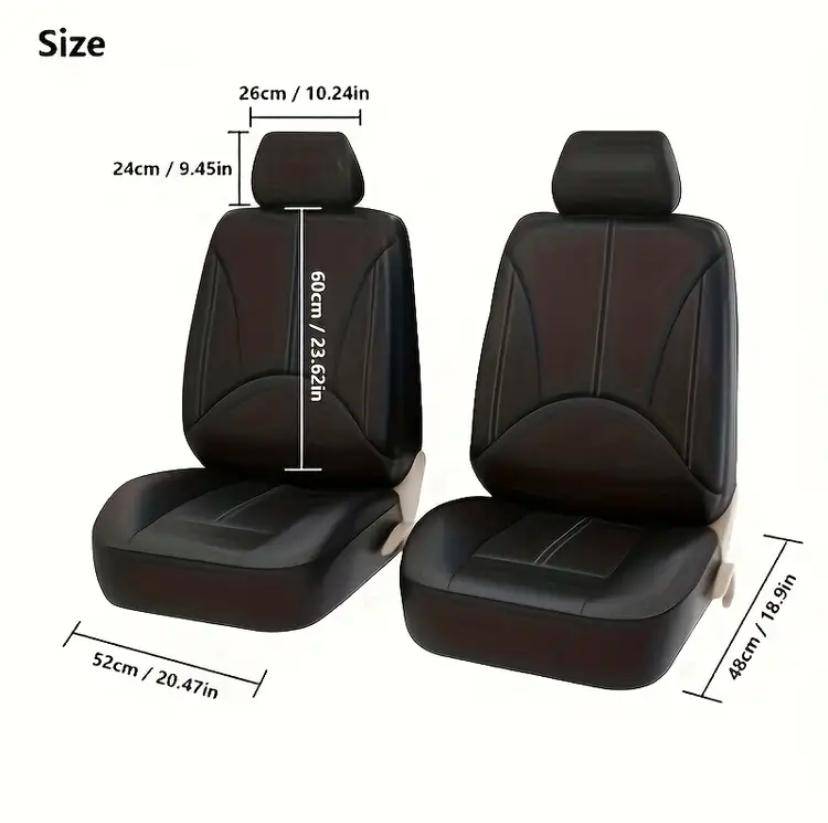 Car Seat Covers Full Set, PVC Leather waterproof and wear resistant.