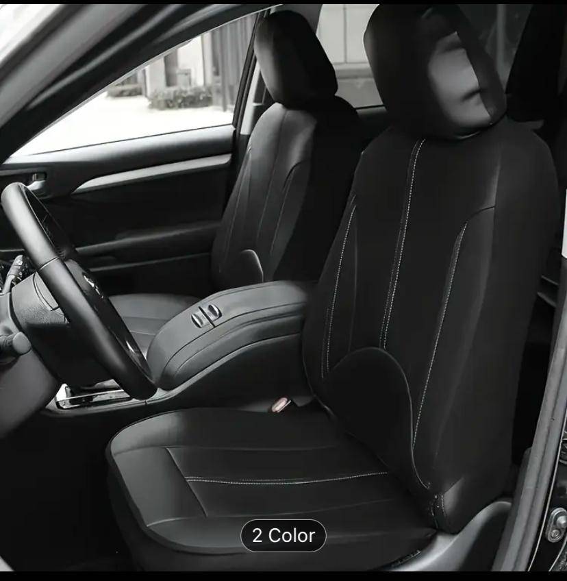 Car Seat Covers Full Set, PVC Leather waterproof and wear resistant.