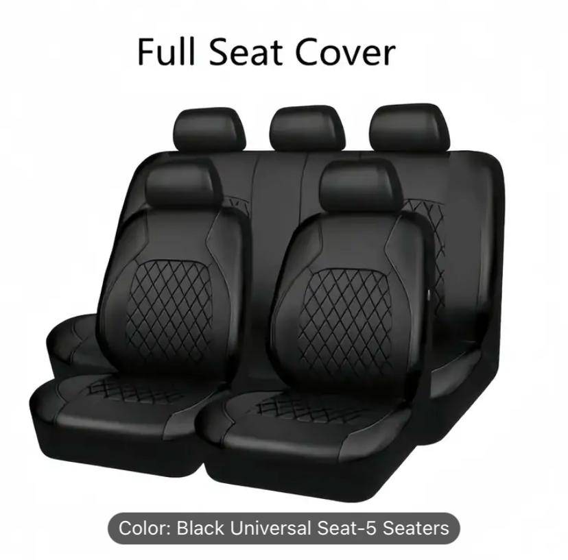 Car Seat Covers Full Set, PVC Leather waterproof and wear resistant.