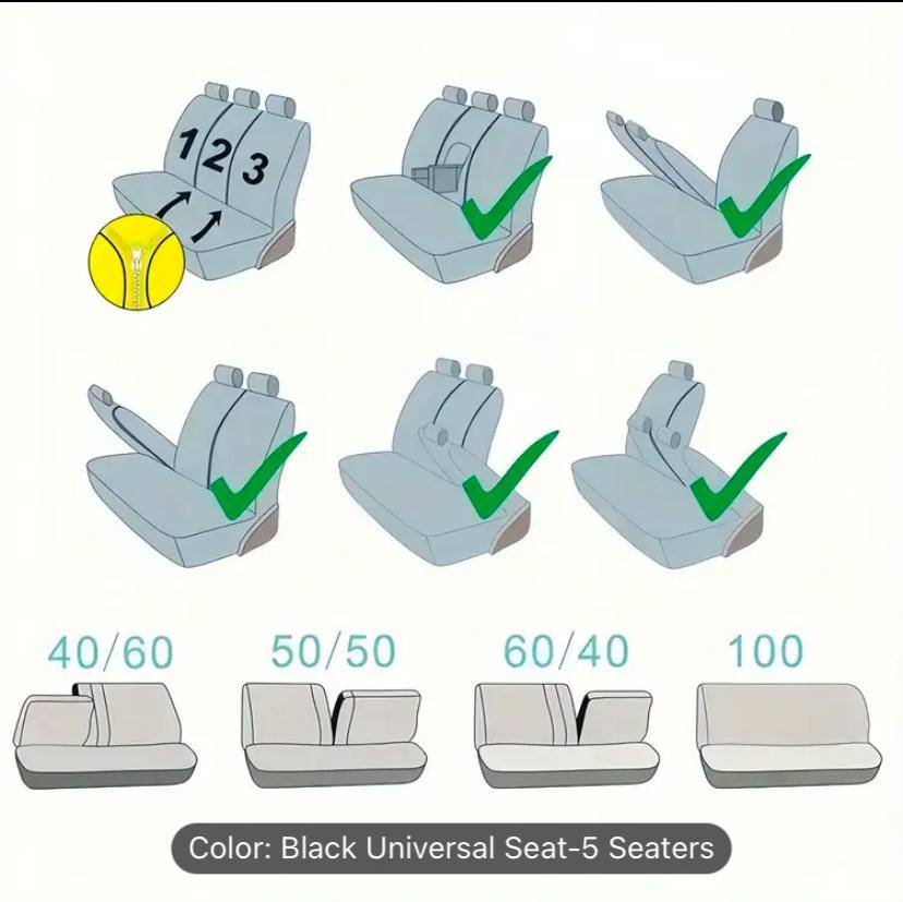 Full Set Car Cover Seat, Fit Faux leather  (Waterproof and wear resistant)