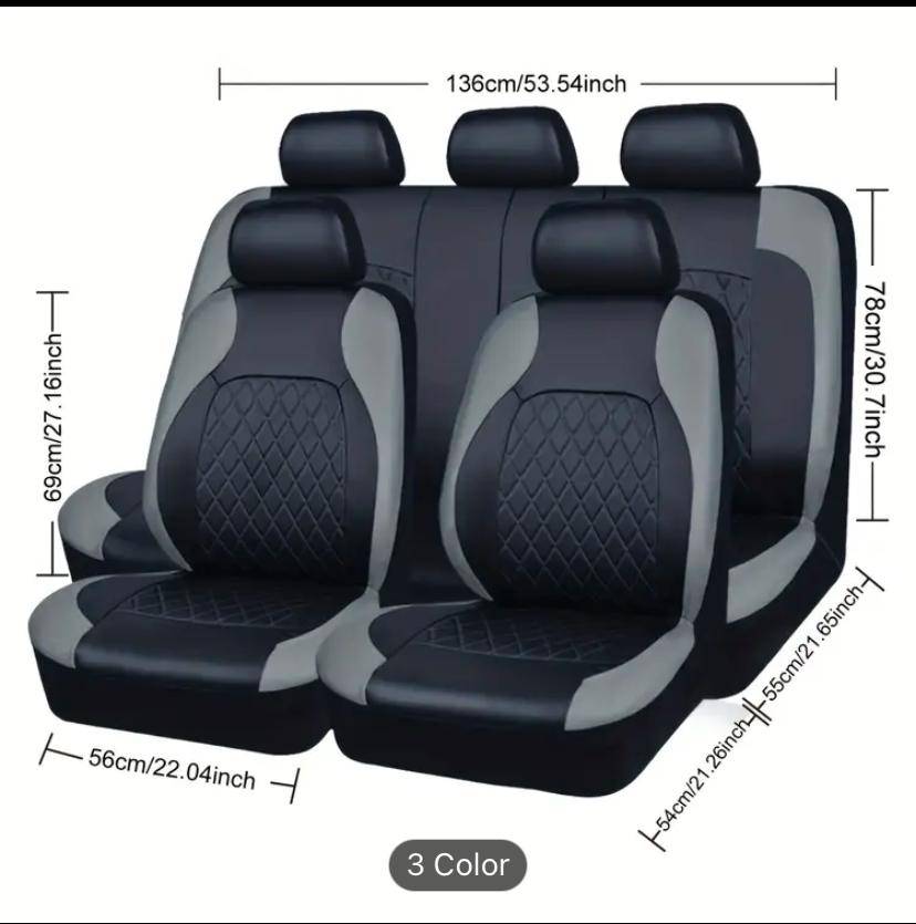 Full Set Car Cover Seat, Fit Faux leather  (Waterproof and wear resistant)