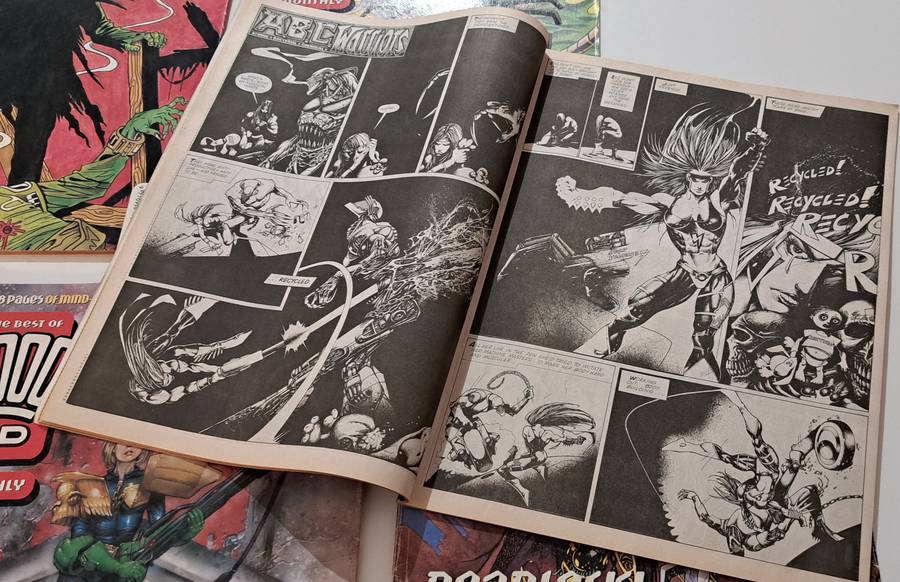 5x The Best Of 2000AD Judge dredd vintage old rare retro comic books Fleetway & IPC magazine's