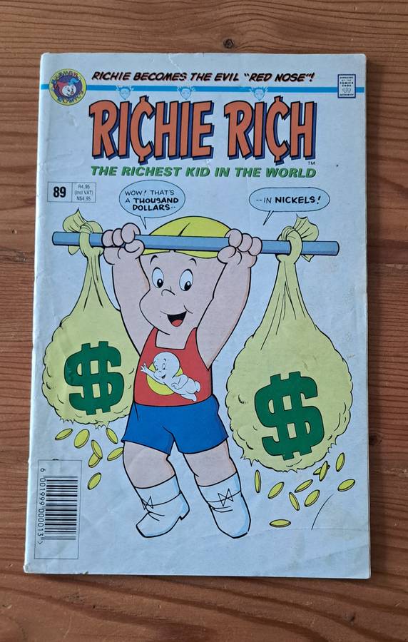 Harvey Comics Richie Rich #89 (1995) RSA South Africa Print rare old vintage collectable comic book