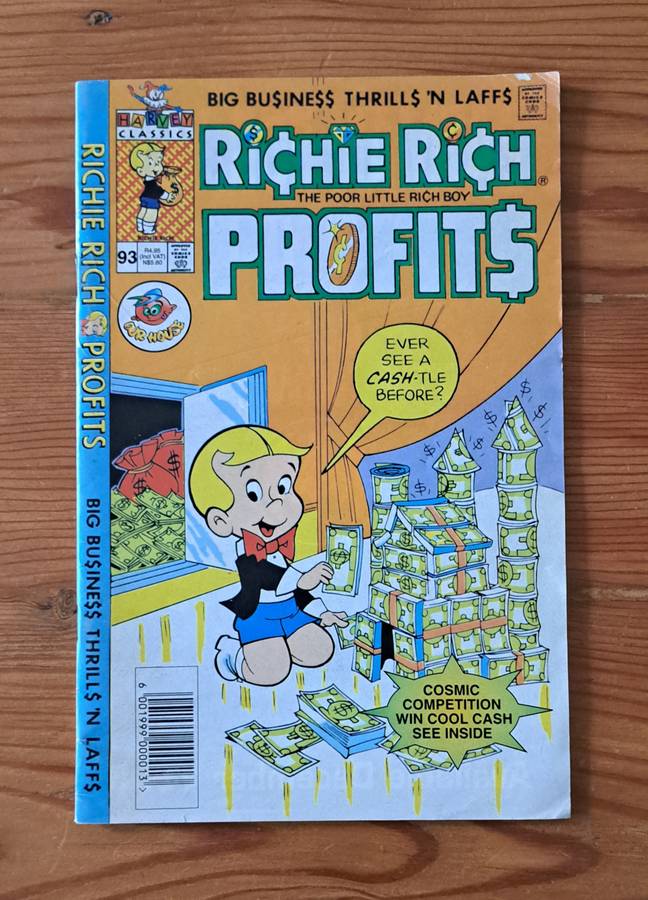 Harvey Comics Richie Rich #93 91995)RSA South Africa Print rare vintage old retro classic comic book