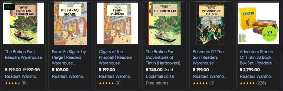 The Adventures Of TinTin The Broken Ear by Herge Cartoon comic book collectable graphic novel