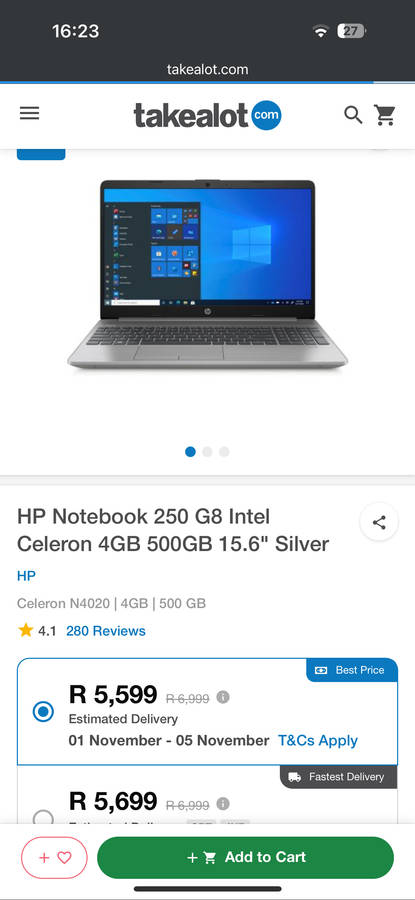 HP Notebook 250 G8 Intel Celeron 4GB 500GB 15.6"