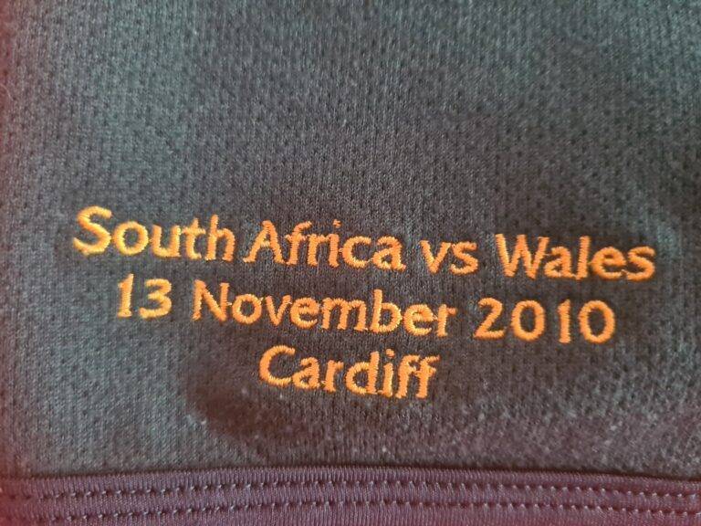 Springbok Rugby Match Used Jersey  CJ Van Der Linder #17