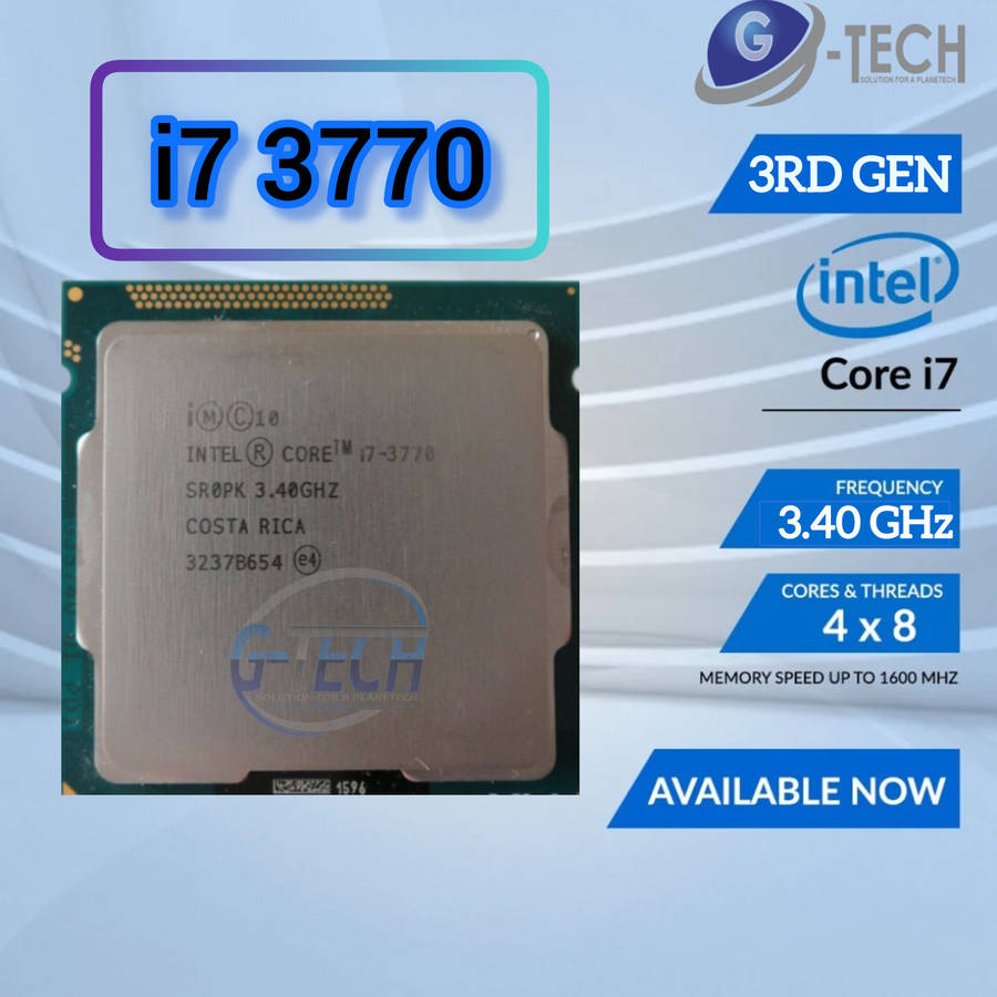 INTEL CORE I7 QUAD CORE PROCESSOR I7-3770 3.40GHZ BASE / 3.90GHZ MAX 8MB SMART CACHE 5 GT