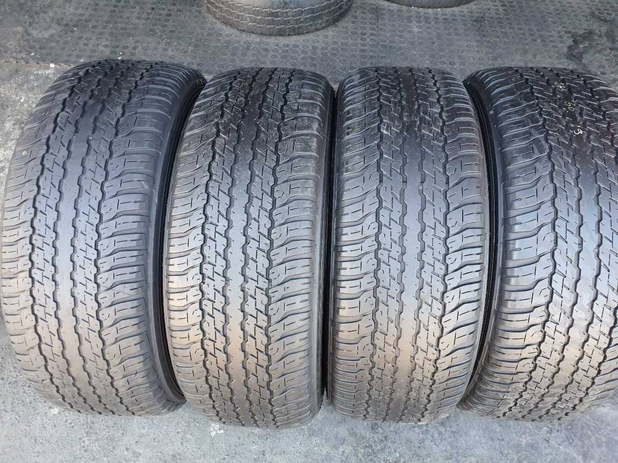 265/60/18 x 4 Dunlop Grandtrak AT. 70% thread life
