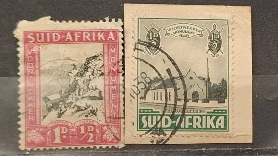 1933 - South Africa - ½ P  +   1+½ P - Charity Stamps for the Voortrekker Monument