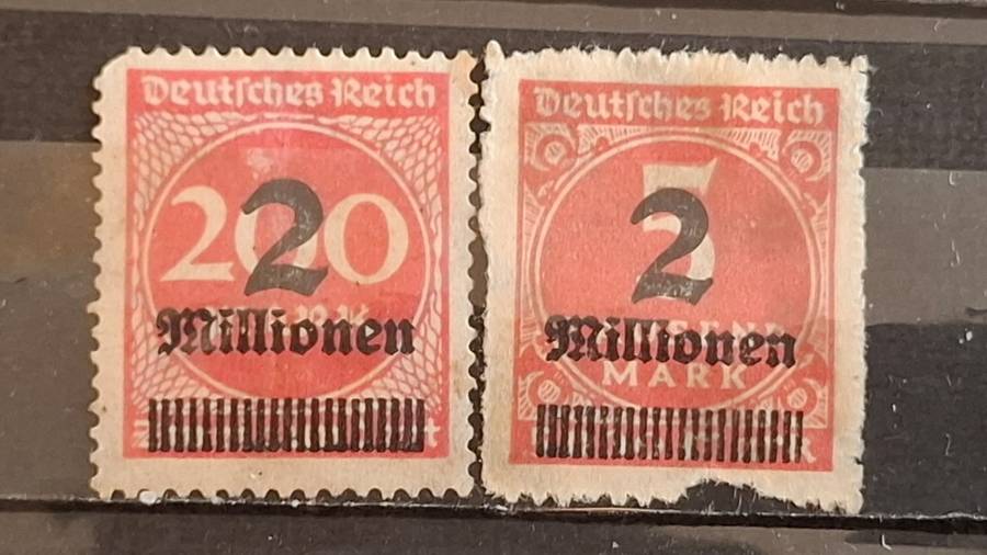 1923 -  German Empire  - Unused - 2/200Mi.Mk./Mk. + 2/500Mi.Mk./Mk. - Daily Stamps