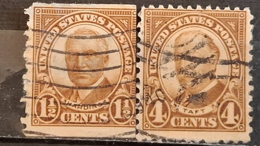 1930 - USA - 1½C + 4C - Warren G. Harding +  William Howard Taft