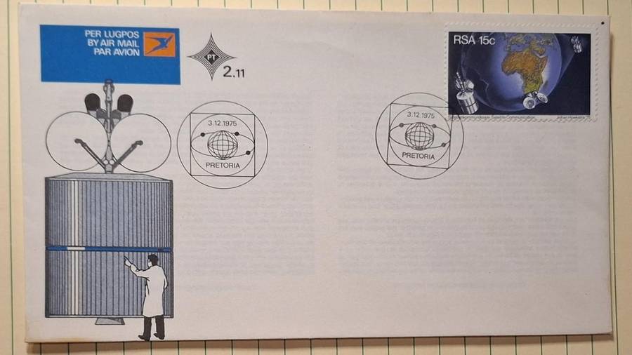 1975 - RSA - FDC with insert - Airmail 2.11 -  Pretoria